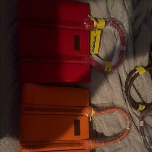 Wrangler Red and Orange Twin Tote Bag Set